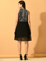 Thumbnail for Myshka Women's Black Empire Party Dress - Distacart