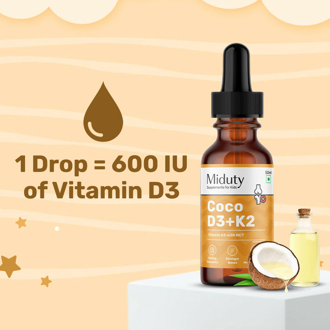 Miduty Coco D3+K2 Drops For Kids & Babies - Distacart