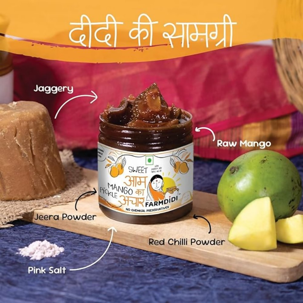 FarmDidi Sweet Mango Pickle with Jaggery - Sweet Mango - Distacart