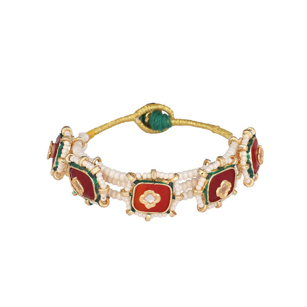 Nuyug 22K Gold Plated Red Serene Pochi Bangles