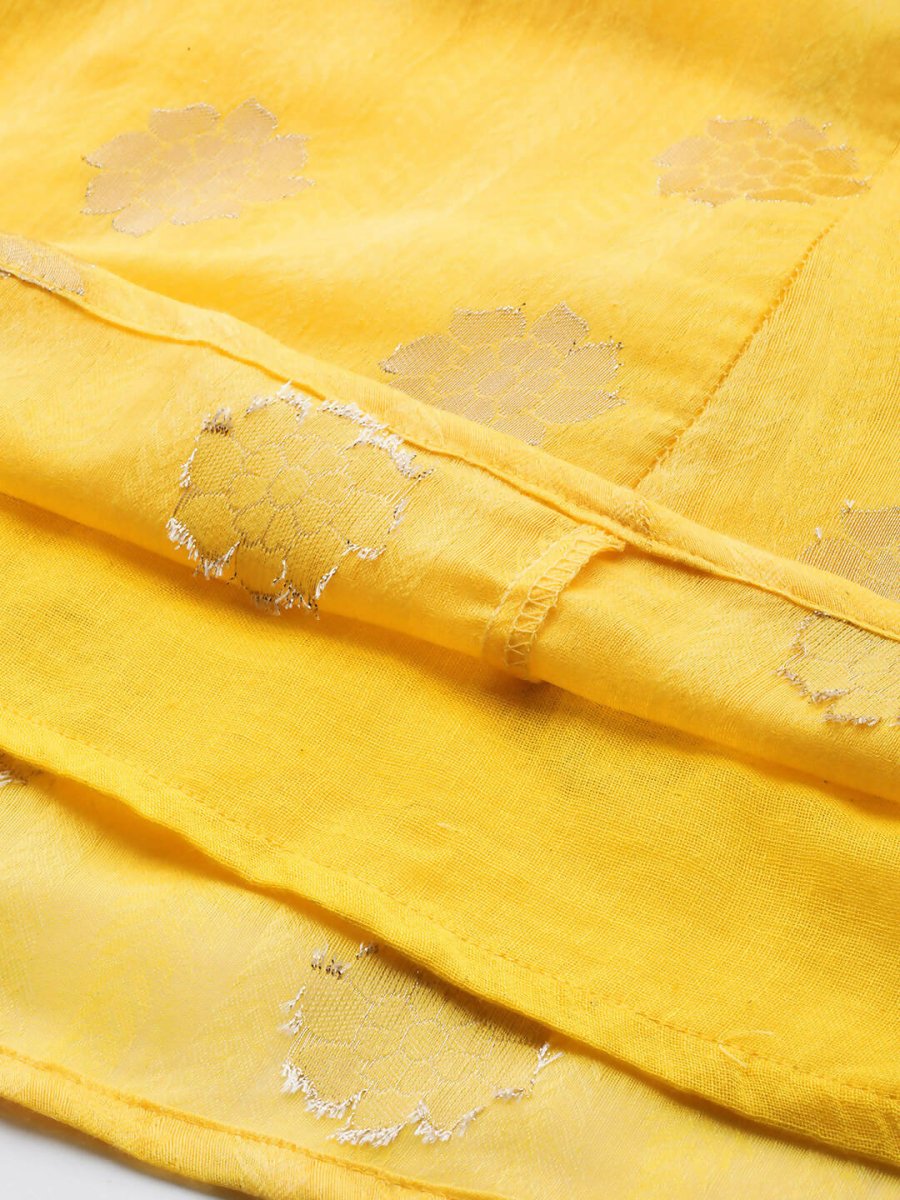 Ahalyaa Women's Traditional wear Dress - Yellow - Distacart