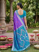 Thumbnail for Shree Shyam Fashion Purple Soft Silk Saree - Dista