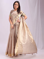 Thumbnail for Astita Organza Peach Saree