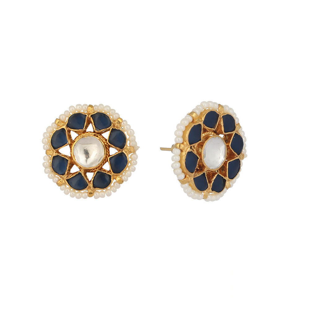 Nuyug 22K Gold Plated Floret Noor Stud Earrings