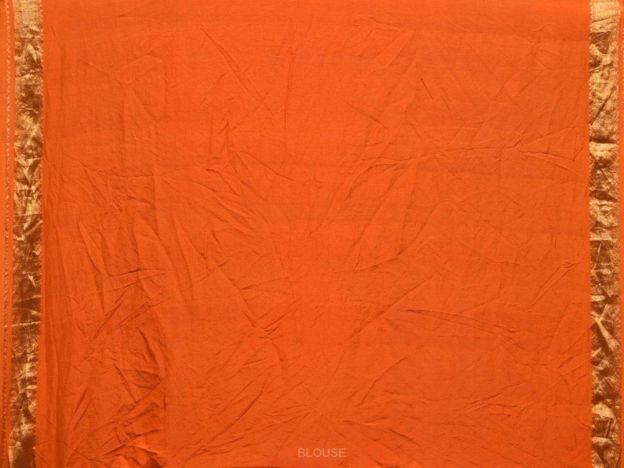 Orange Bandhani Kanchipuram Silk Handloom Saree with Small Buta Design - Global Threads - Distacart