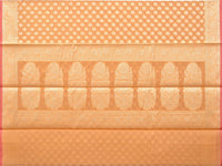 Thumbnail for Orange Cut Work Cotton Silk Saree with All Over Banaras Design - Global Threads - Distacart