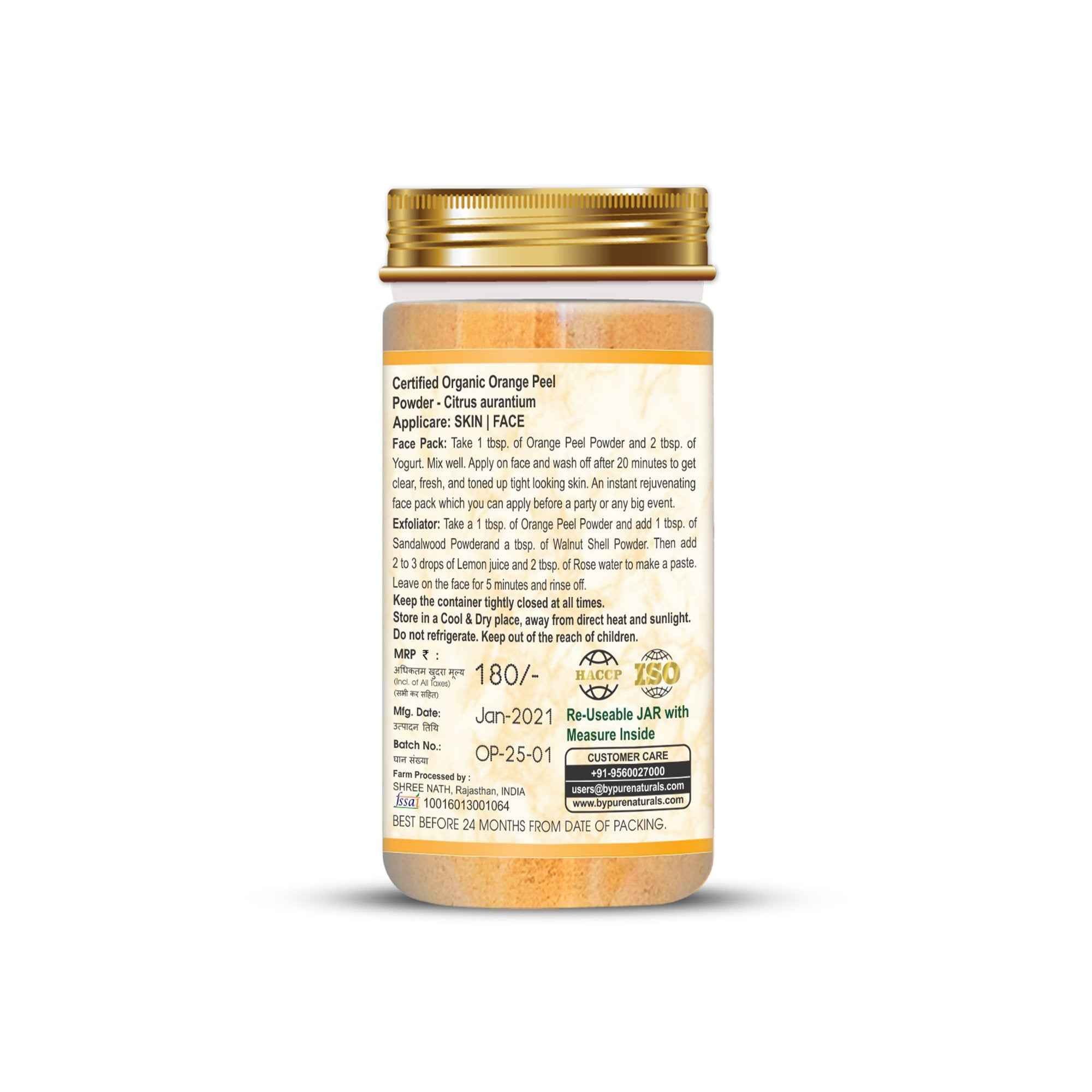 byPureNaturals Organic Orange Peel Powder - Dista