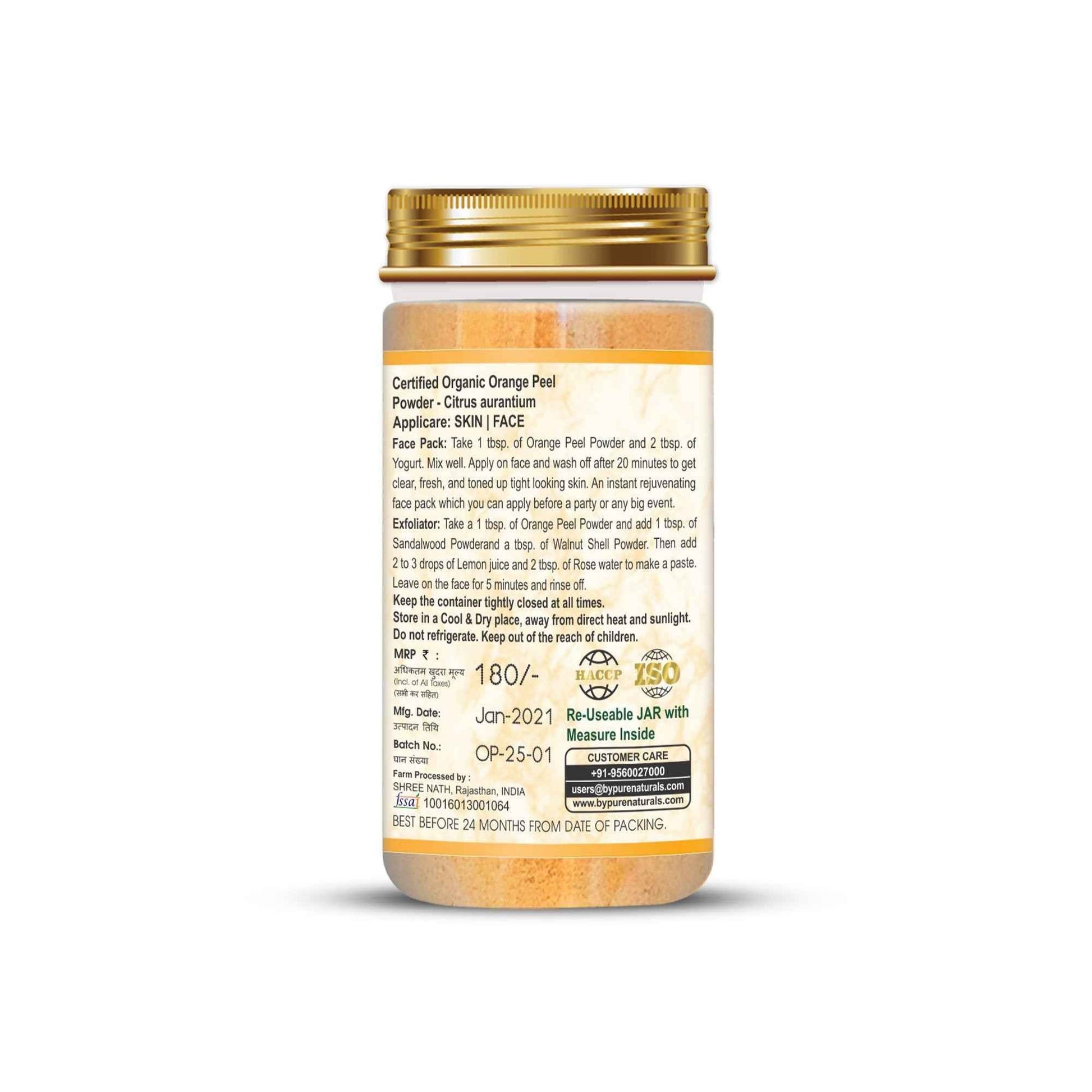 byPureNaturals Organic Orange Peel Powder - Dista