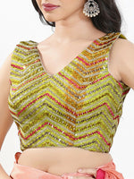 Thumbnail for Joban Fashion Liril Silk Padded Blouse With V Neck Sleeveless - Distacart