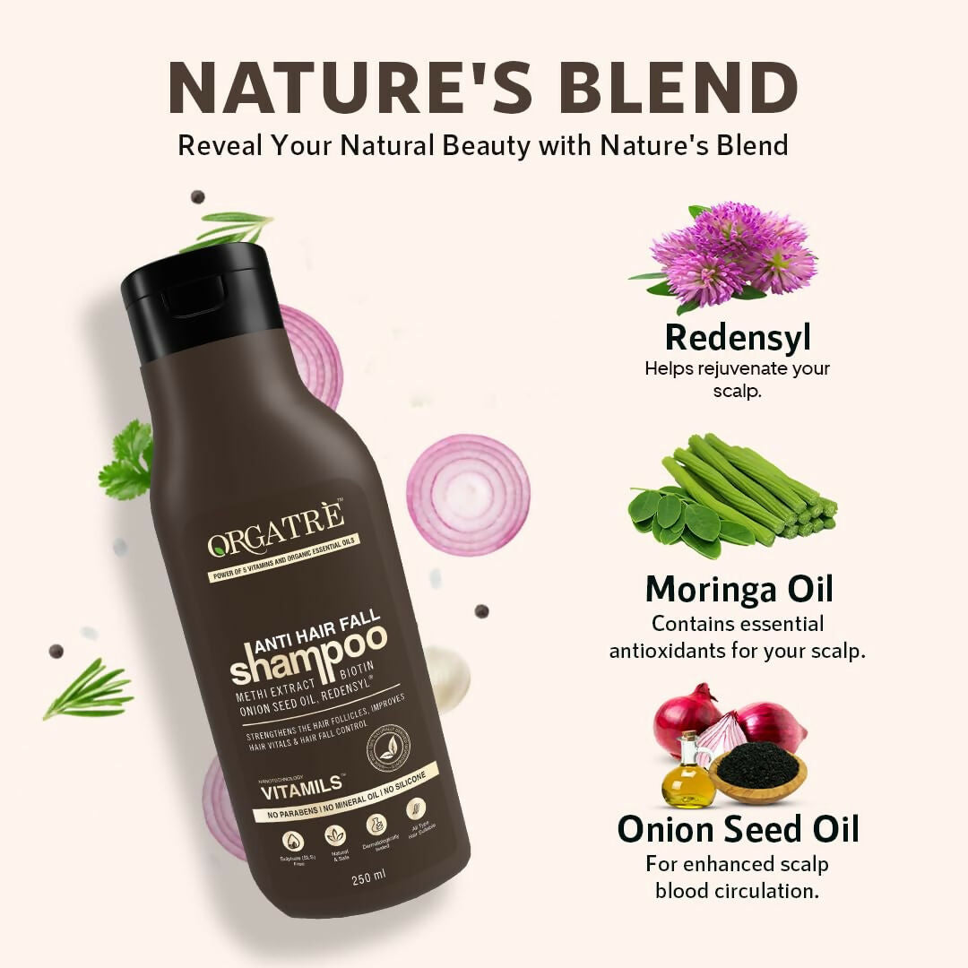 Orgatre Anti Hair Fall Shampoo For Hair Fall Dry & Frizzy Hairs - Distacart