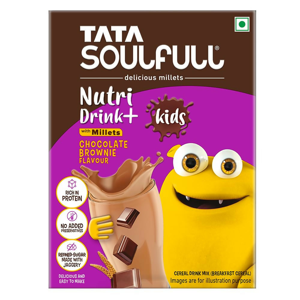 Tata Soulfull Nutri Drink+ For Kids With Millets - Chocolate Brownie Flavor - Distacart