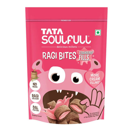 Tata Soulfull Ragi Bites Strawberry Fills Breakfast Cereal - Distacart