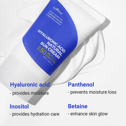 Isntree Hyaluronic Acid Natural Suncream SPF 50 - Distacart