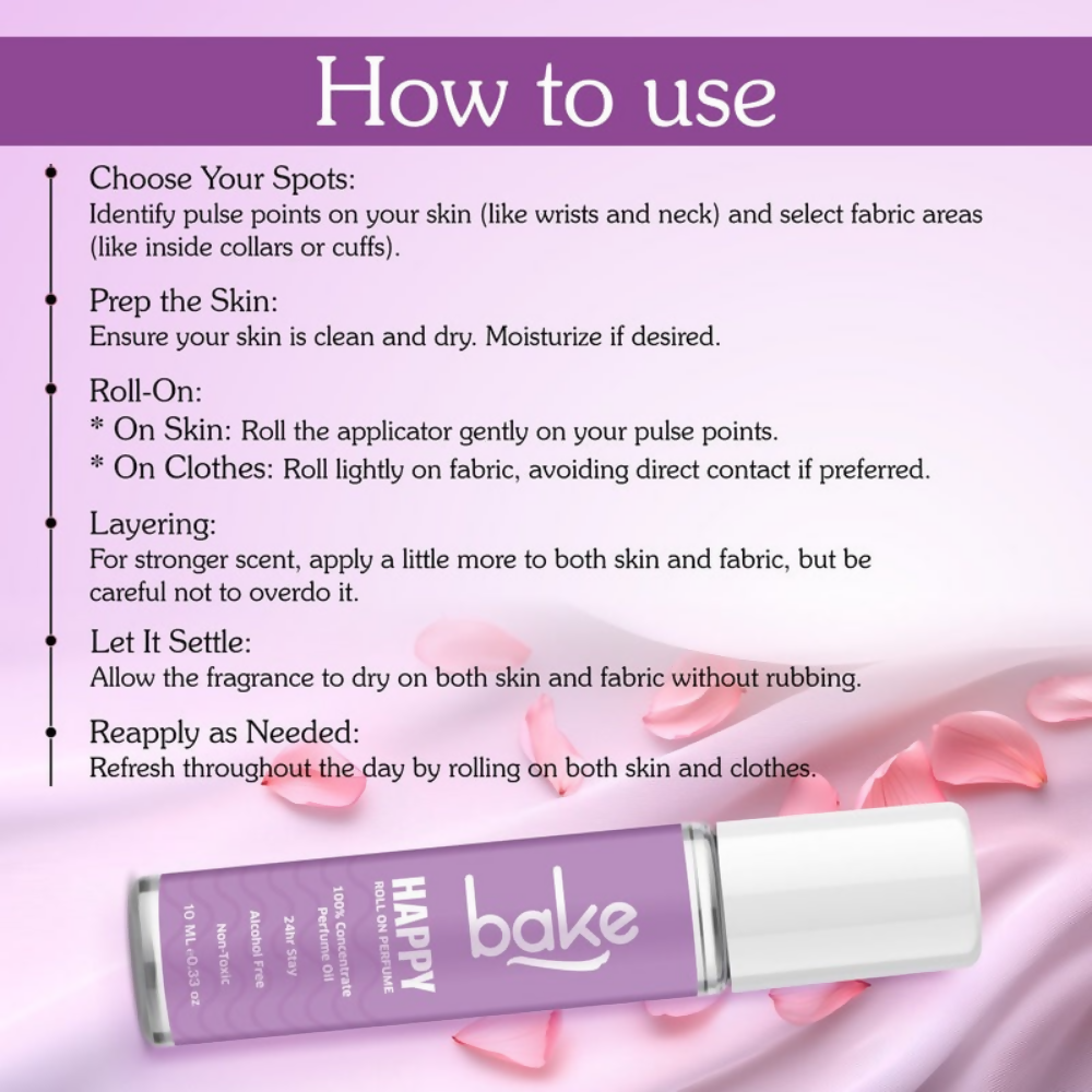 Bake Happy 100% Concentrated Perfume Oil Roll on Fragrance For Men & Women - Black Currant - Distacart