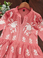 Thumbnail for Preksha Creation Rayon Embroidered Thread Work Women Pink Gown - Distacart