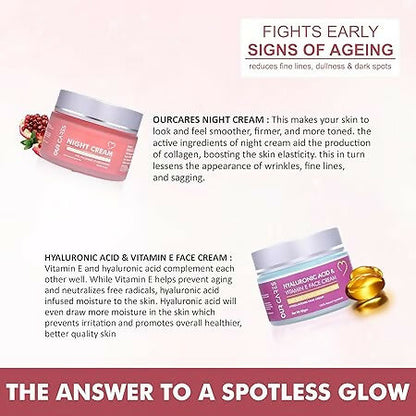 Our Cares Moisturizer With Hyaluronic Acid Vitamin E + Night Cream - Combo - Distacart
