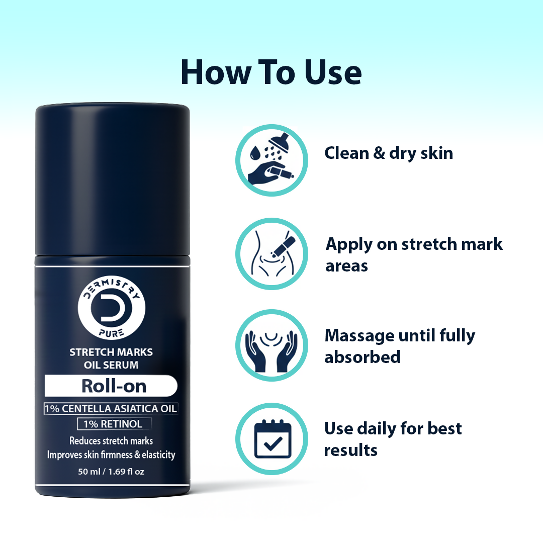 Dermistry Stretch Marks Scar Removal Roll On Oil Serum - Distacart