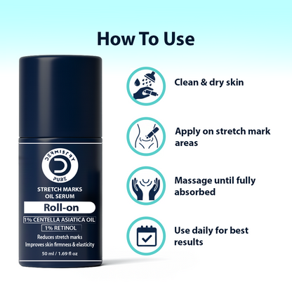 Dermistry Stretch Marks Scar Removal Roll On Oil Serum - Distacart