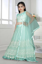 Thumbnail for Wedding Designer Sky Net Kidswear Lehenga - Aaradhna - Distacart