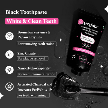 Perfora Activated Charcoal Whitening Toothpaste - Watermelon Mint - Distacart