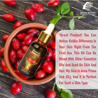 Beauty Secrets Certified Organic Rosehip Oil for Face and Body - Distacart