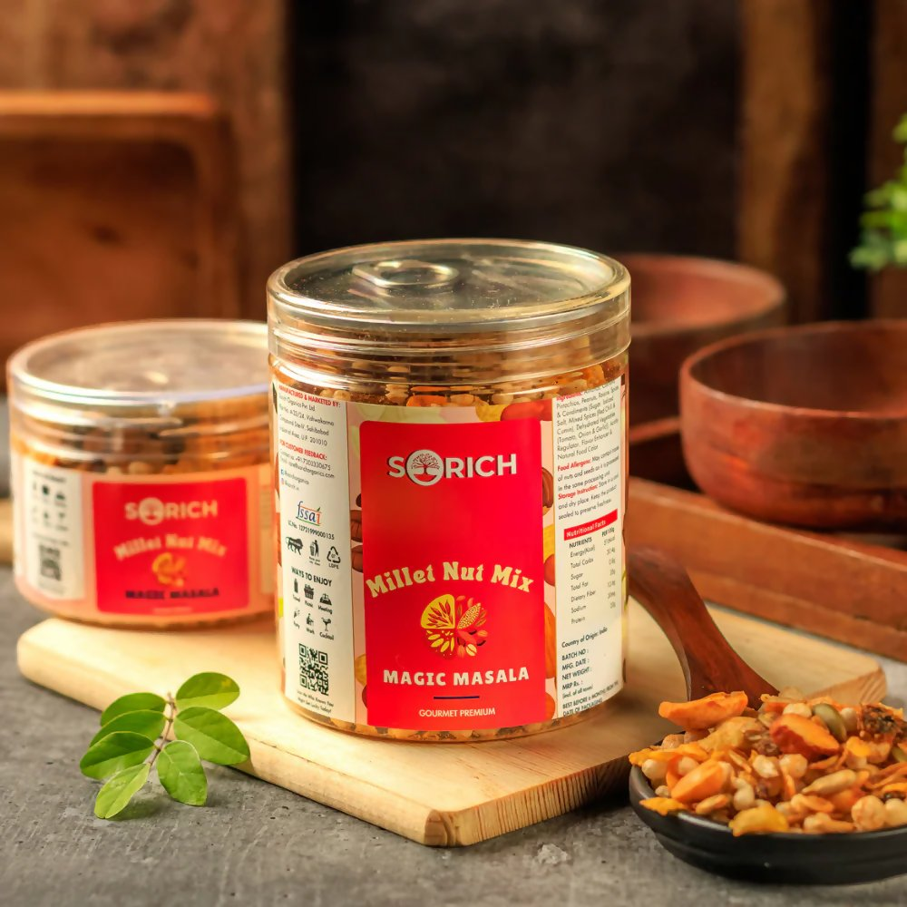 Sorich Organics Millet Nut Mix – Magic Masala Crunchy & Healthy Snack - Distacart
