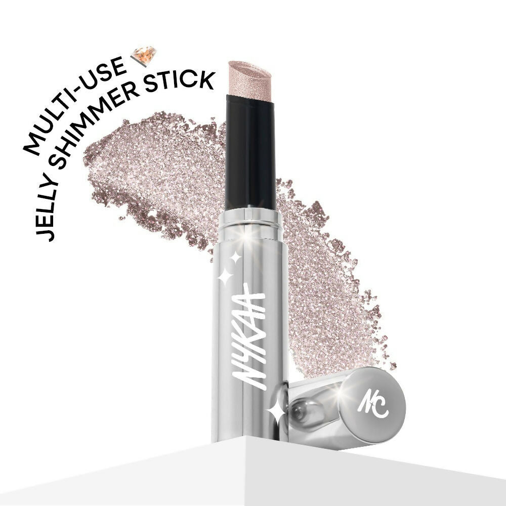 Nykaa Diamond Jelly Cooling Shimmer Eyeshadow Stick - Multi-Use, High Shine Glitter - Icy - Distacart