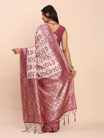 Thumbnail for Astita Linen Cotton Purple Saree