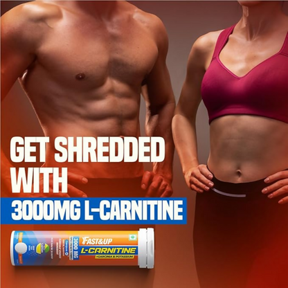 Fast&Up L Carnitine Tartrate 3000mg Effervescent Tablets - Lemon Flavour - Distacart