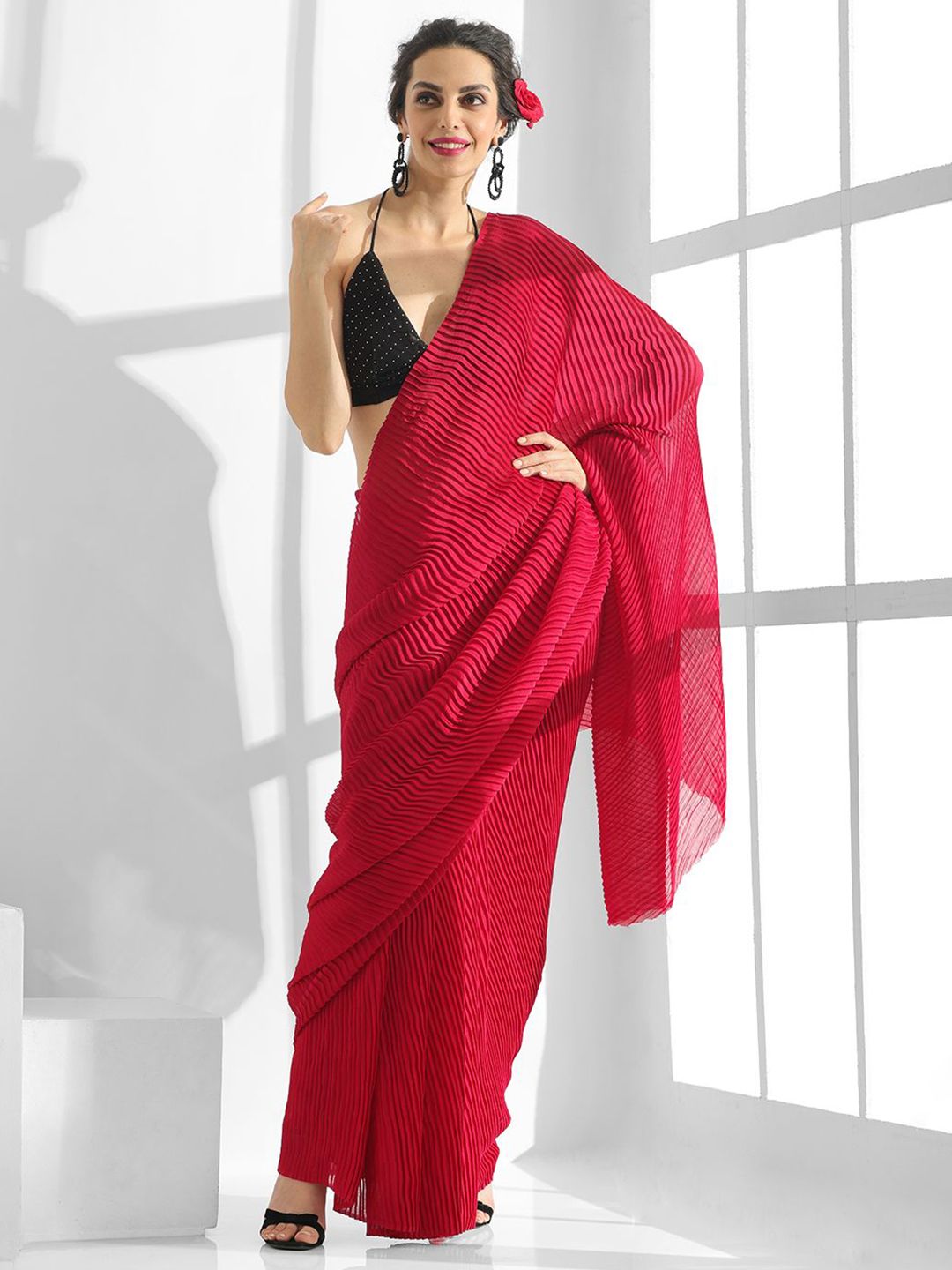 Mitera Pure Georgette Saree - Distacart