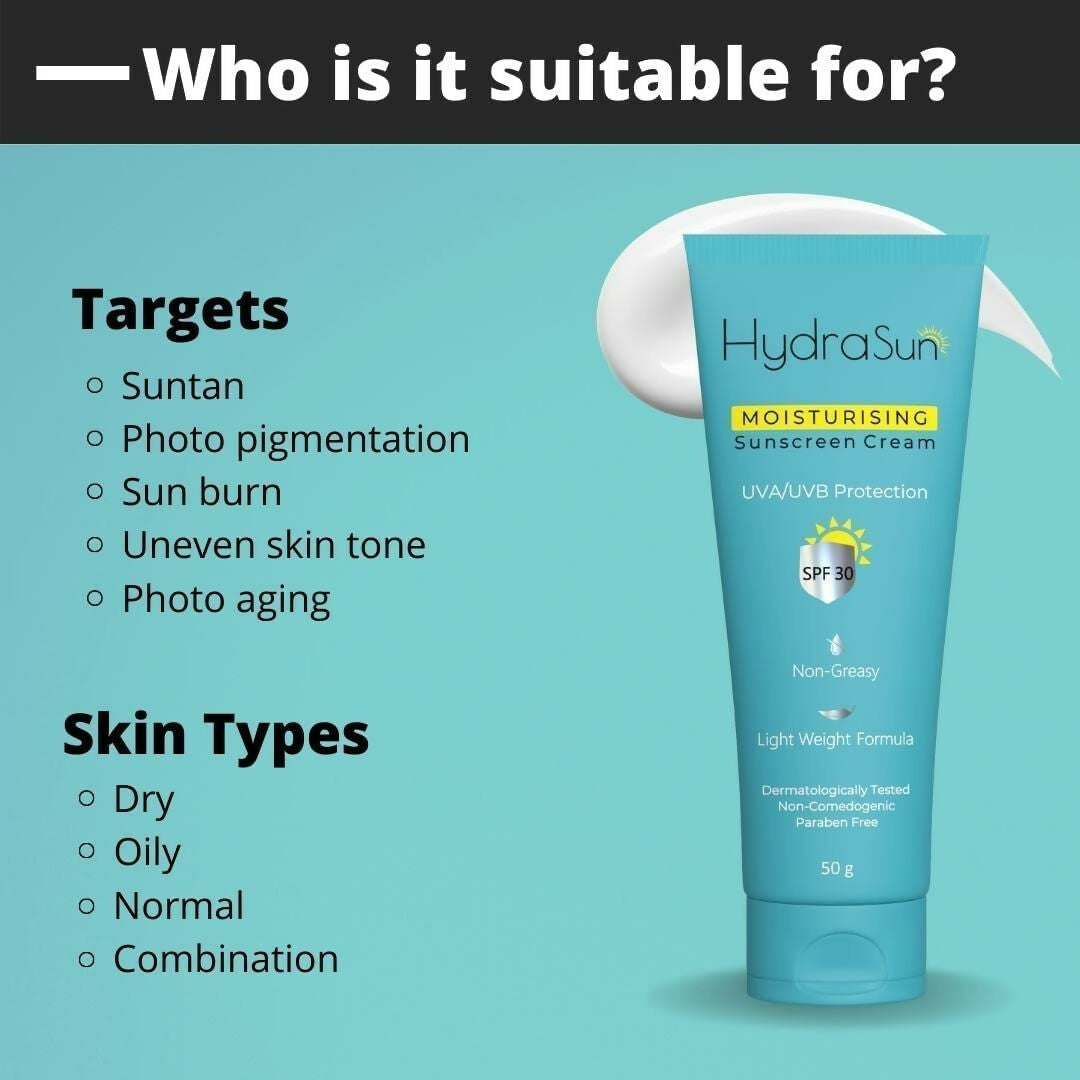 Hydrasun Moisturising Sunscreen Cream - Distacart