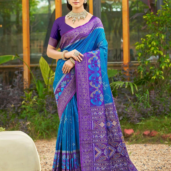 Astita Blue Soft Silk Saree