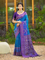 Thumbnail for Astita Blue Soft Silk Saree