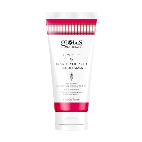 Globus Naturals Glycolic & 1% Salicylic Acid Anti Acne Peel Off Mask