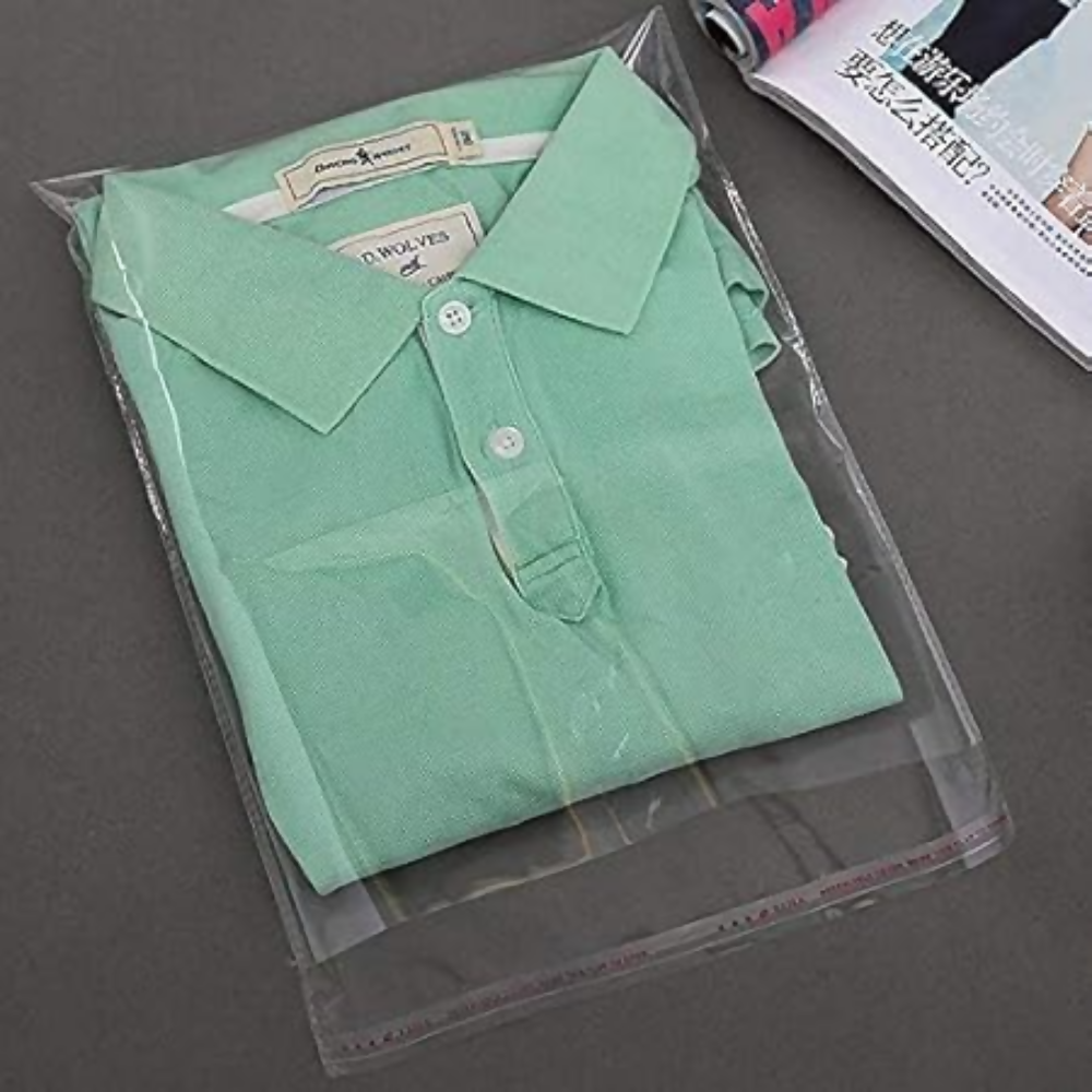 PM PACMATT Transparent Polybags for Packing Saree Cloth Sealable - Distacart