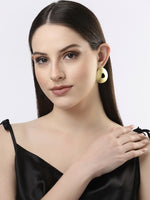 Thumbnail for NVR Women Gold-Plated Alloy Triangular Drop Earrings - Distacart