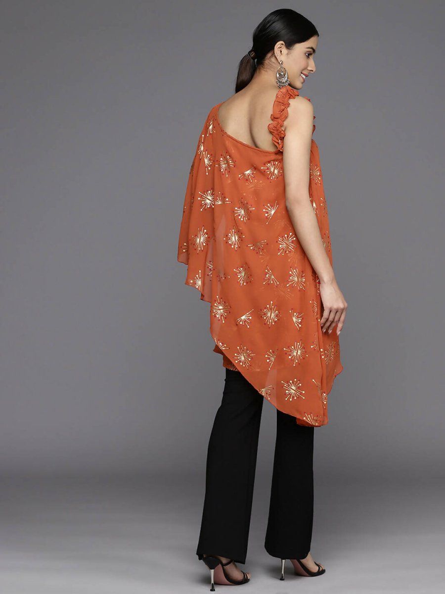 Ahalyaa Women's Traditional wear Tunic - Orange - Distacart