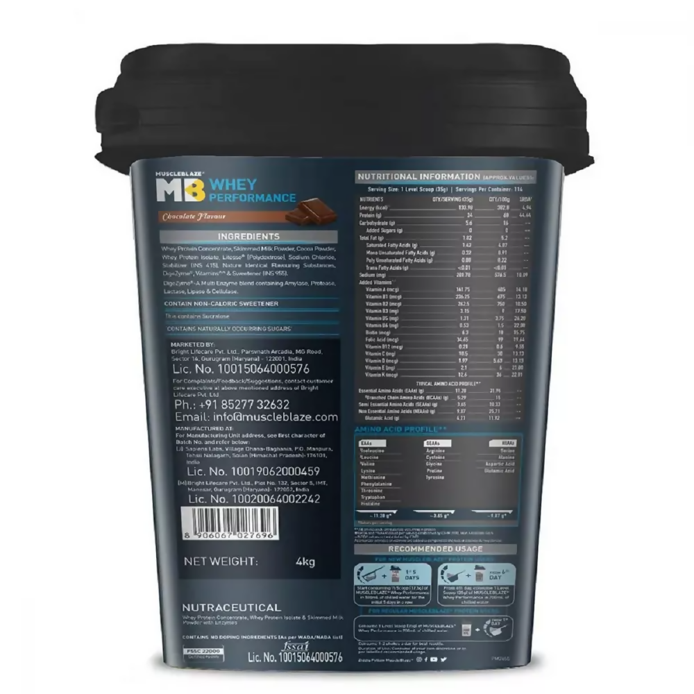 MuscleBlaze Whey Performance Protein Chocolate