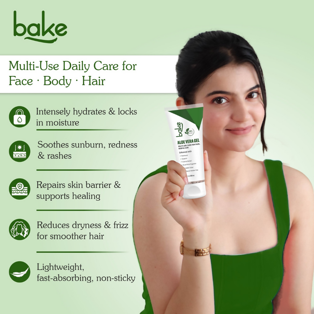 Bake 99% Pure Multi-Use Aloe Vera Gel for Face, Body & Hair - Distacart