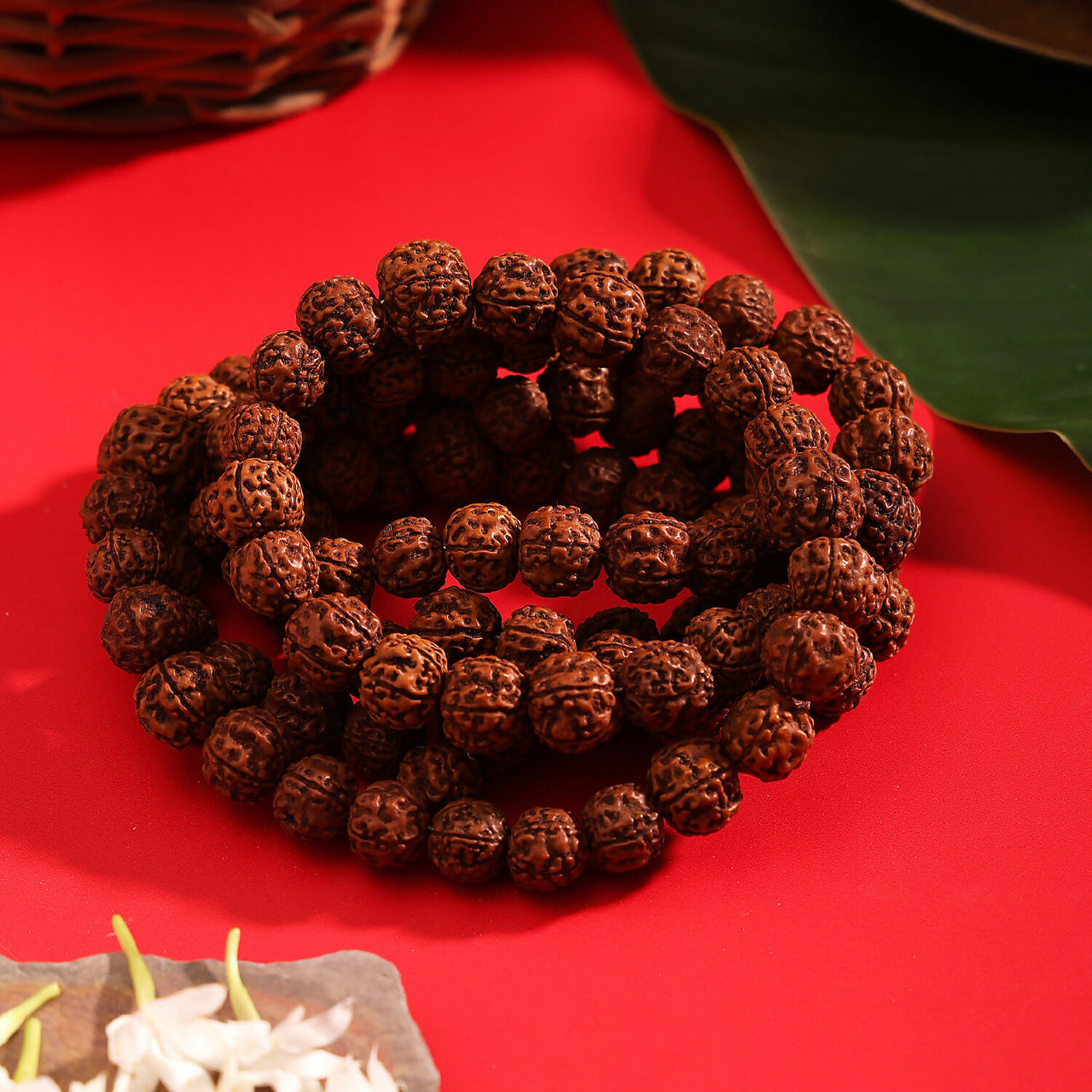 Pujashree Rudraksh Mala Large – Traditional Prayer Mala for Spiritual Healing, Chanting & Devotion - Dista