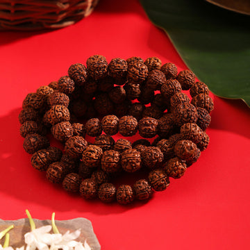 Pujashree Rudraksh Mala Large – Traditional Prayer Mala for Spiritual Healing, Chanting & Devotion - Dista