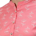 Thumbnail for Anubhutee Women's Cotton Regular Floral Printed Pink Kurta Set - Distacart