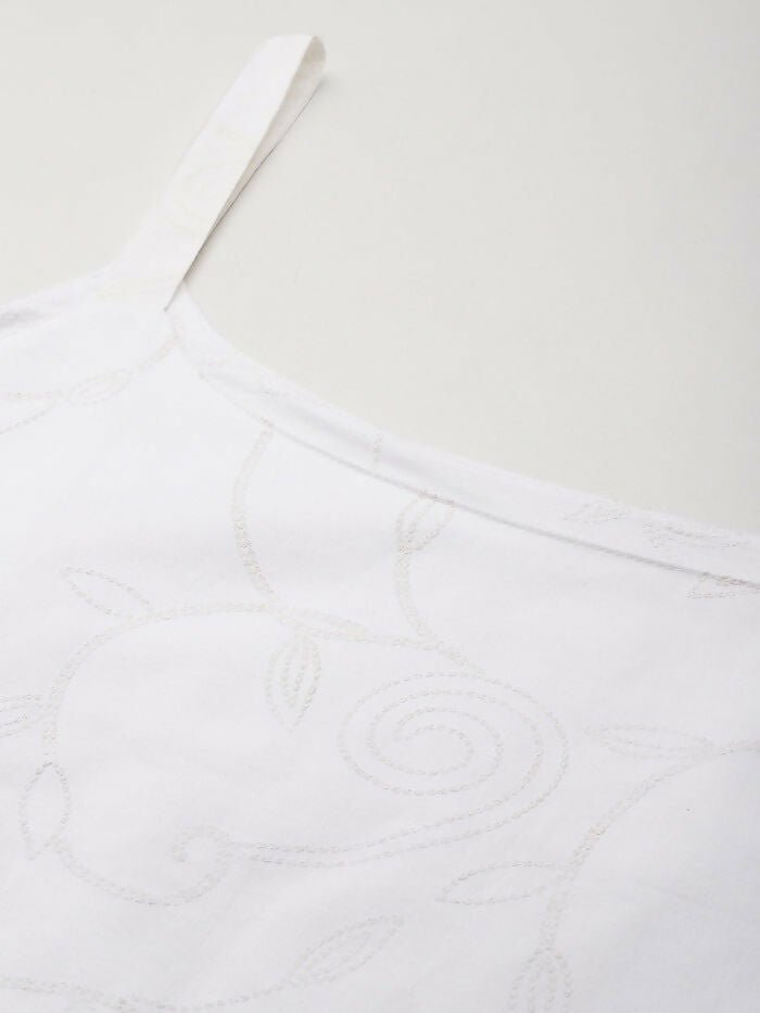 Ahalyaa Women's Traditional wear Kurta Set - White - Distacart