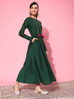 Thumbnail for Ahalyaa Women's Traditional wear Ethnic Dress - Green - Distacart