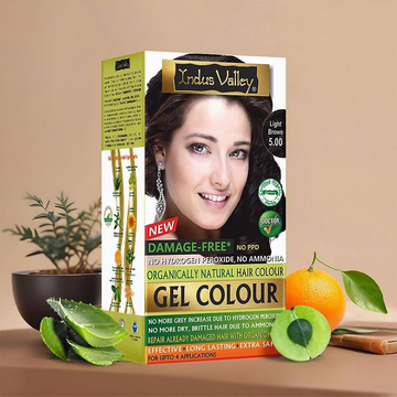 Indus Valley Damage Free Gel Colour Light Brown - Distacart
