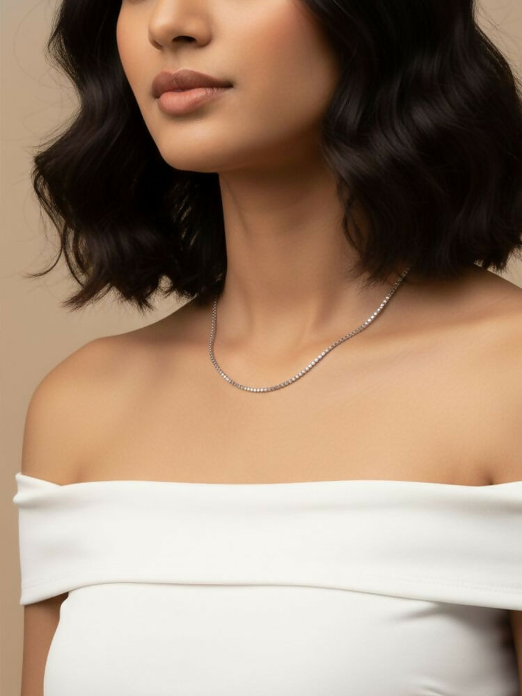 NVR Women German Silver Oxidised Chain - Distacart