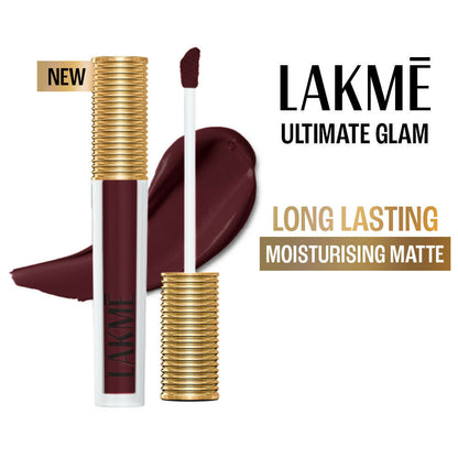 Lakme Ultimate Glam Matte Liquid Lipstick - Wine Touch - Distacart