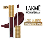 Thumbnail for Lakme Ultimate Glam Matte Liquid Lipstick - Wine Touch