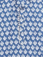 Thumbnail for Ahalyaa Boys Blue Pure Cotton Porcian Print Kids Kurta Churidar Set - Distacart