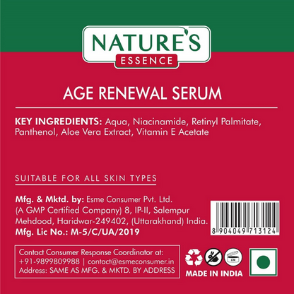 Nature's Essence Facialist Age Renewal Serum - Distacart